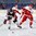 BUFFALO, NEW YORK - DECEMBER 30: Canada's Jordan Kyrou #25 chases the puck ahead of Denmark's Nikolaj Krag #19 during the preliminary round of the 2018 IIHF World Junior Championship. (Photo by Andrea Cardin/HHOF-IIHF Images)

